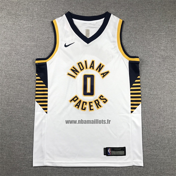 Maillot Enfant Indiana Pacers Tyrese Haliburton NO 0 Association 2022-23 Blanc